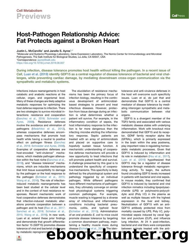 Host-Pathogen Relationship Advice: Fat Protects against a Broken Heart by Justin L. McCarville & Janelle S. Ayres