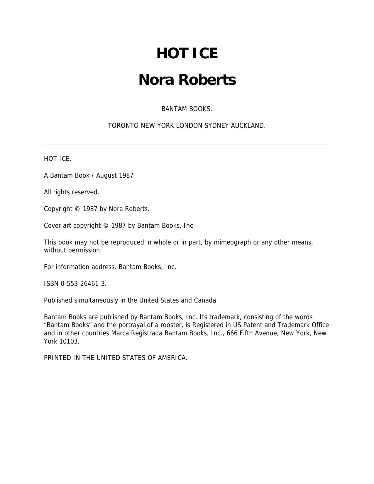 Hot Ice by Nora Roberts