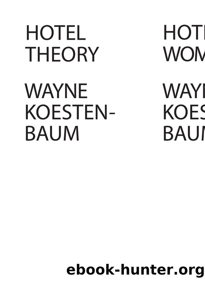 Hotel Theory by Wayne Koestenbaum