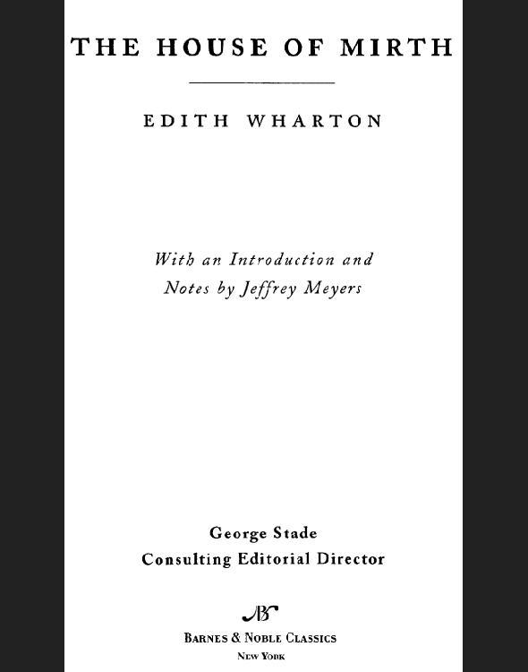 House of Mirth (Barnes & Noble Classics Series) by Edith Wharton