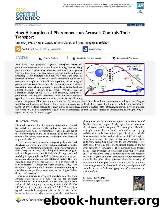 How Adsorption of Pheromones on Aerosols Controls Their Transport by unknow
