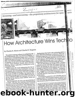 How Architecture Wins Technology - HARVARD BUSINESS REVIEW by Charles R. Morris & Charles H. Ferguson