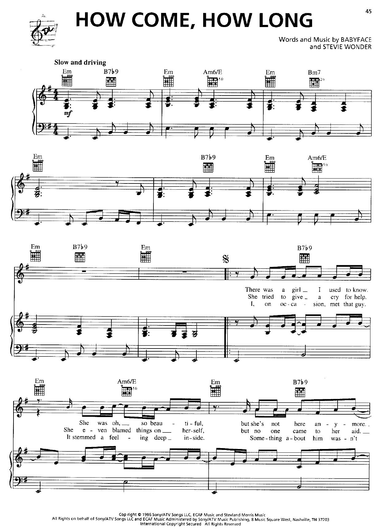 How Come, How Long by Stevie Wonder