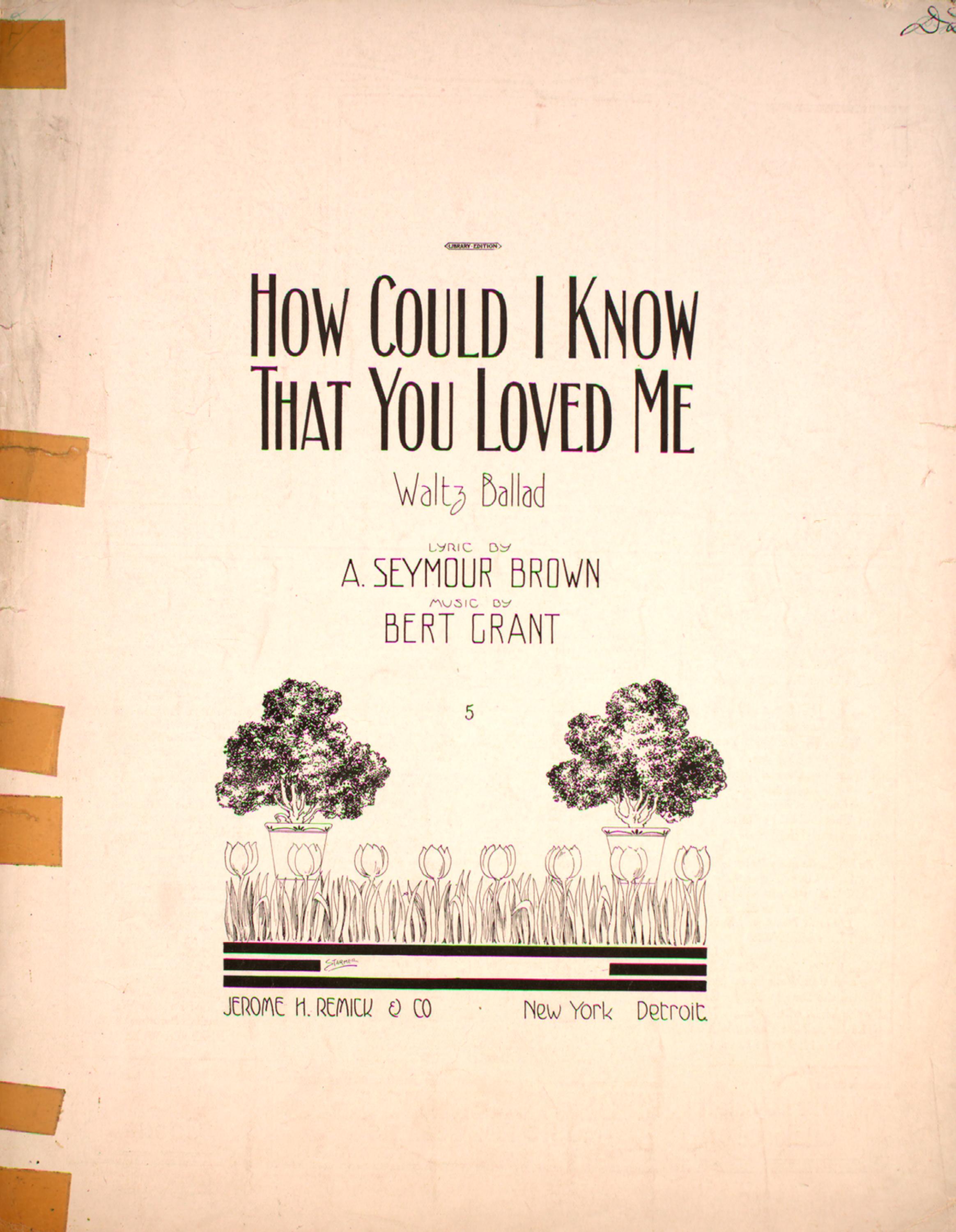 How Could I Know that You Love Me (Waltz Ballad) by Unknown