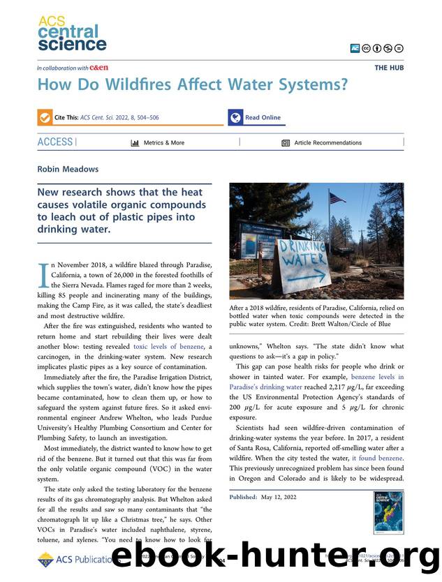 How Do Wildfires Affect Water Systems? by Robin Meadows