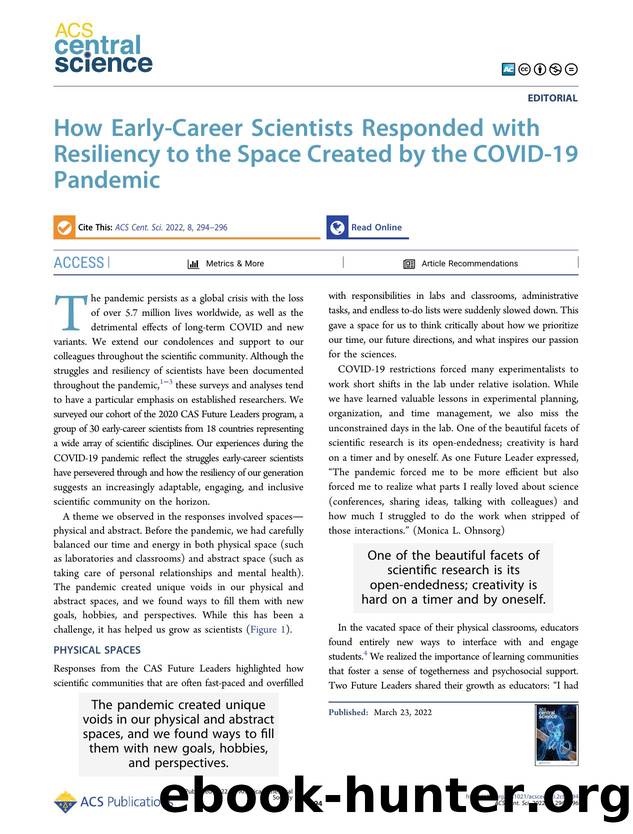 How Early-Career Scientists Responded with Resiliency to the Space Created by the COVID-19 Pandemic by unknow