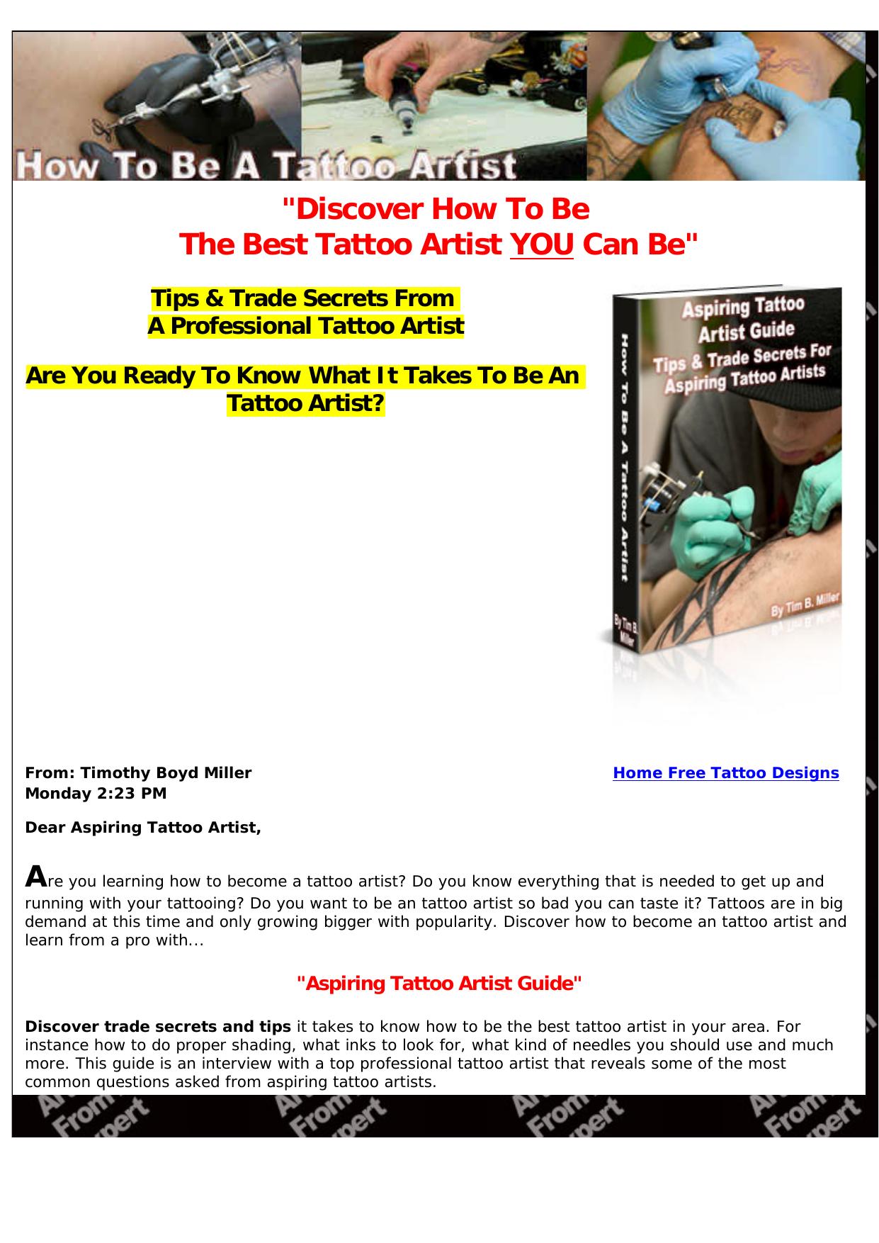 How To Be A Tattoo Artist. by Best of Kuszter's Collection