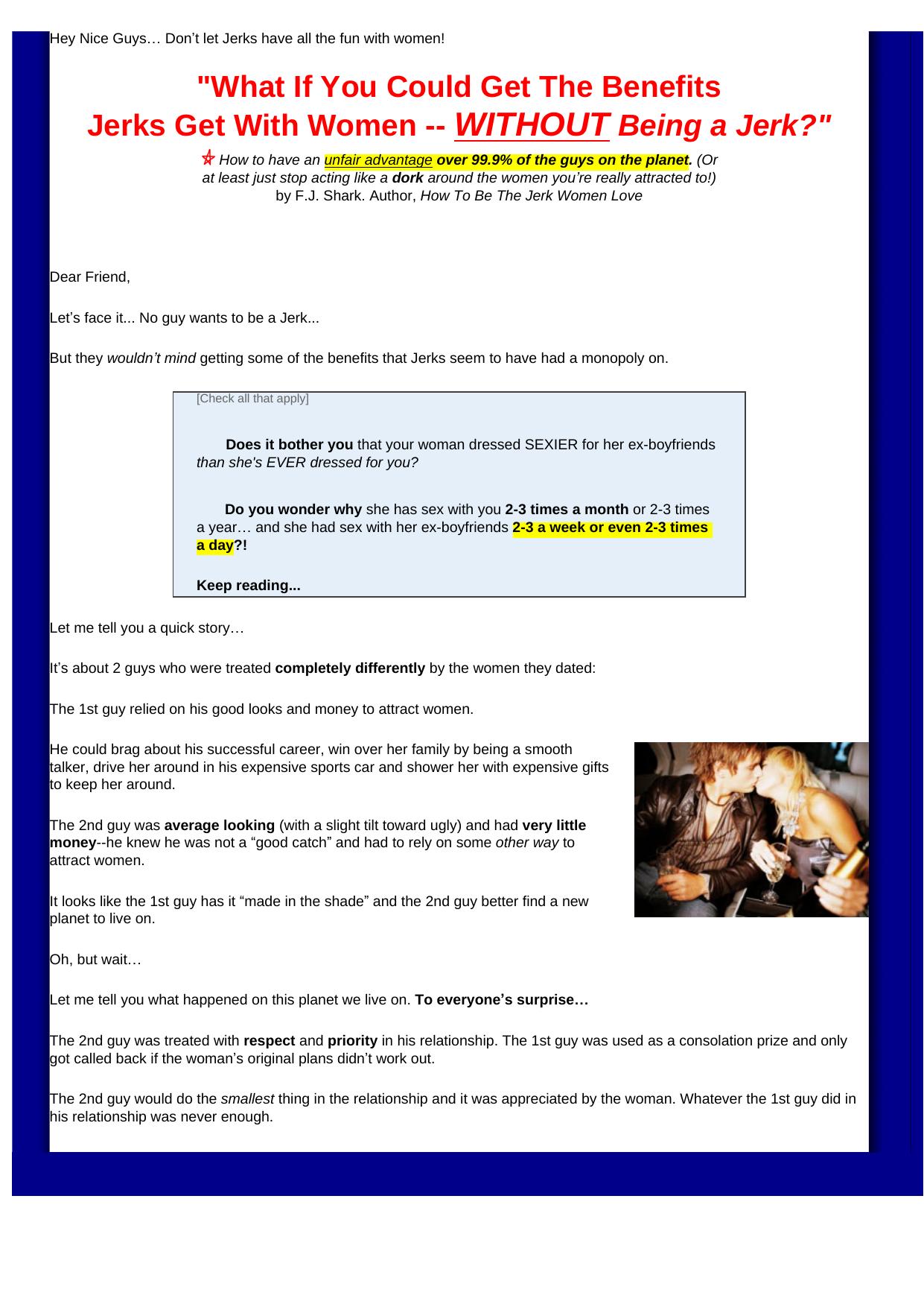 How To Be The Jerk Women Love - 2nd Ed. by Best of Kuszter's Collection