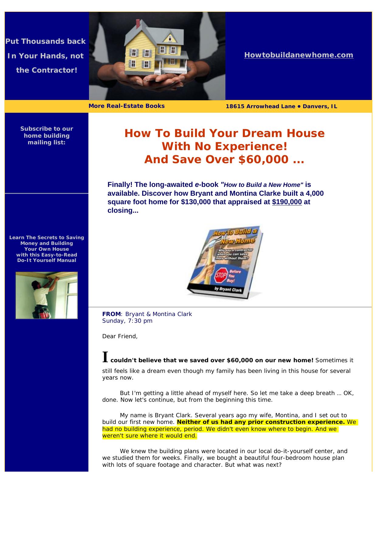 How To Build A New Home & Save Thousands. by Best of Kuszter's Collection