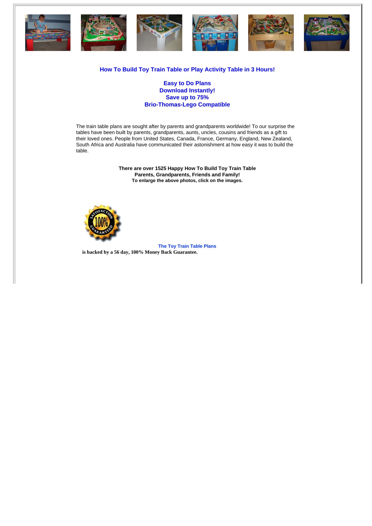 How To Build A Toy Train Table. by Best of Kuszter's Collection