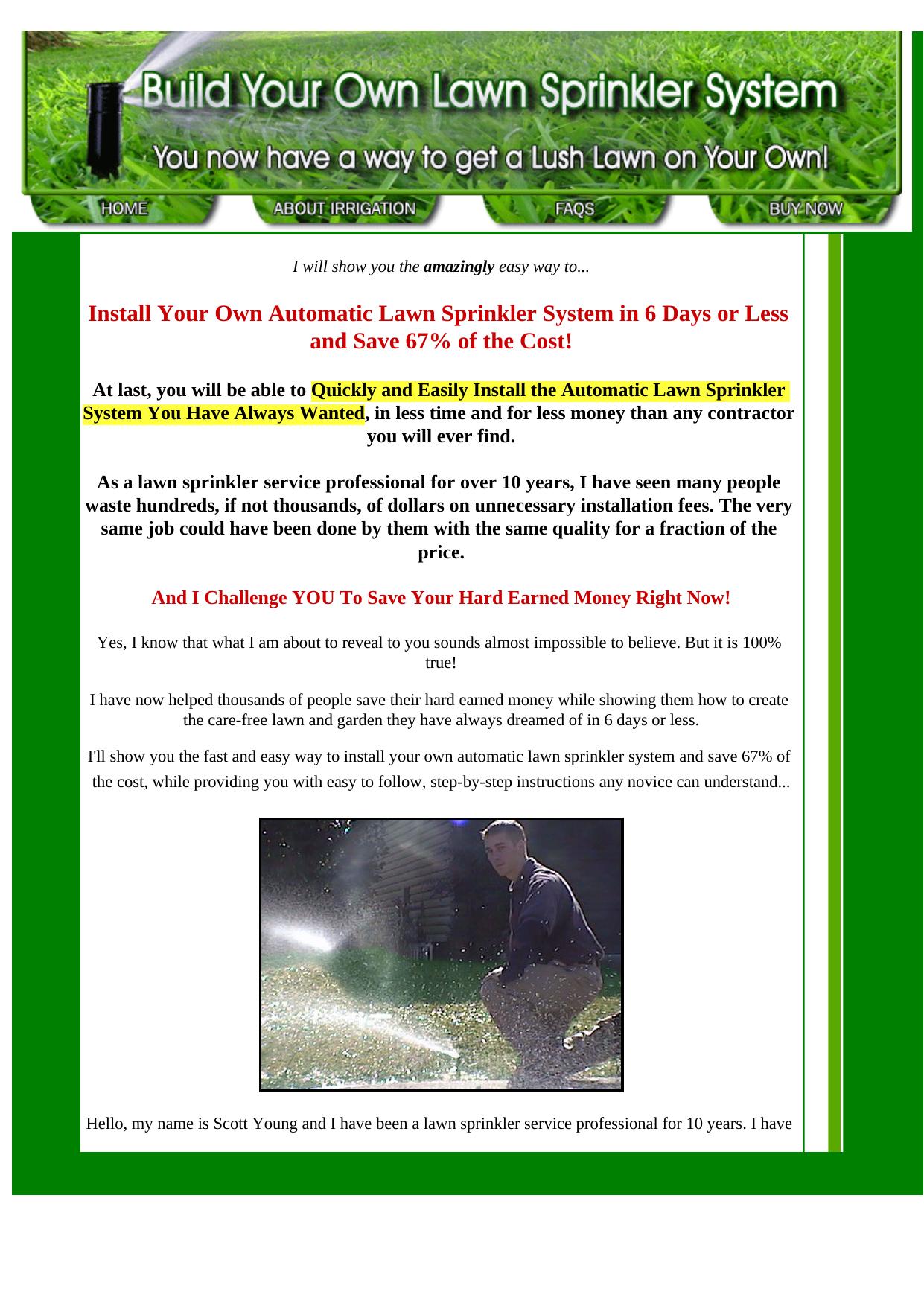 How To Build Auto Lawn Sprinklers. by Best of Kuszter's Collection