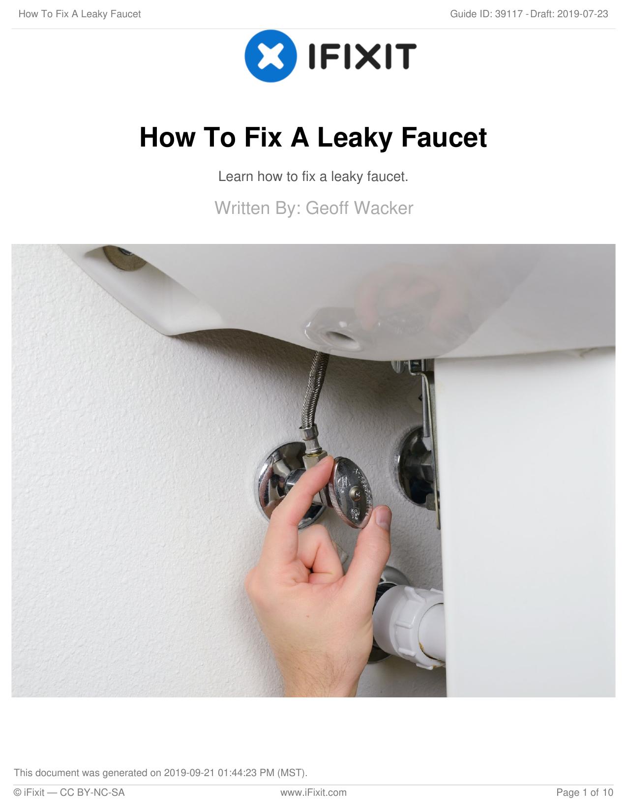 How To Fix A Leaky Faucet by Unknown
