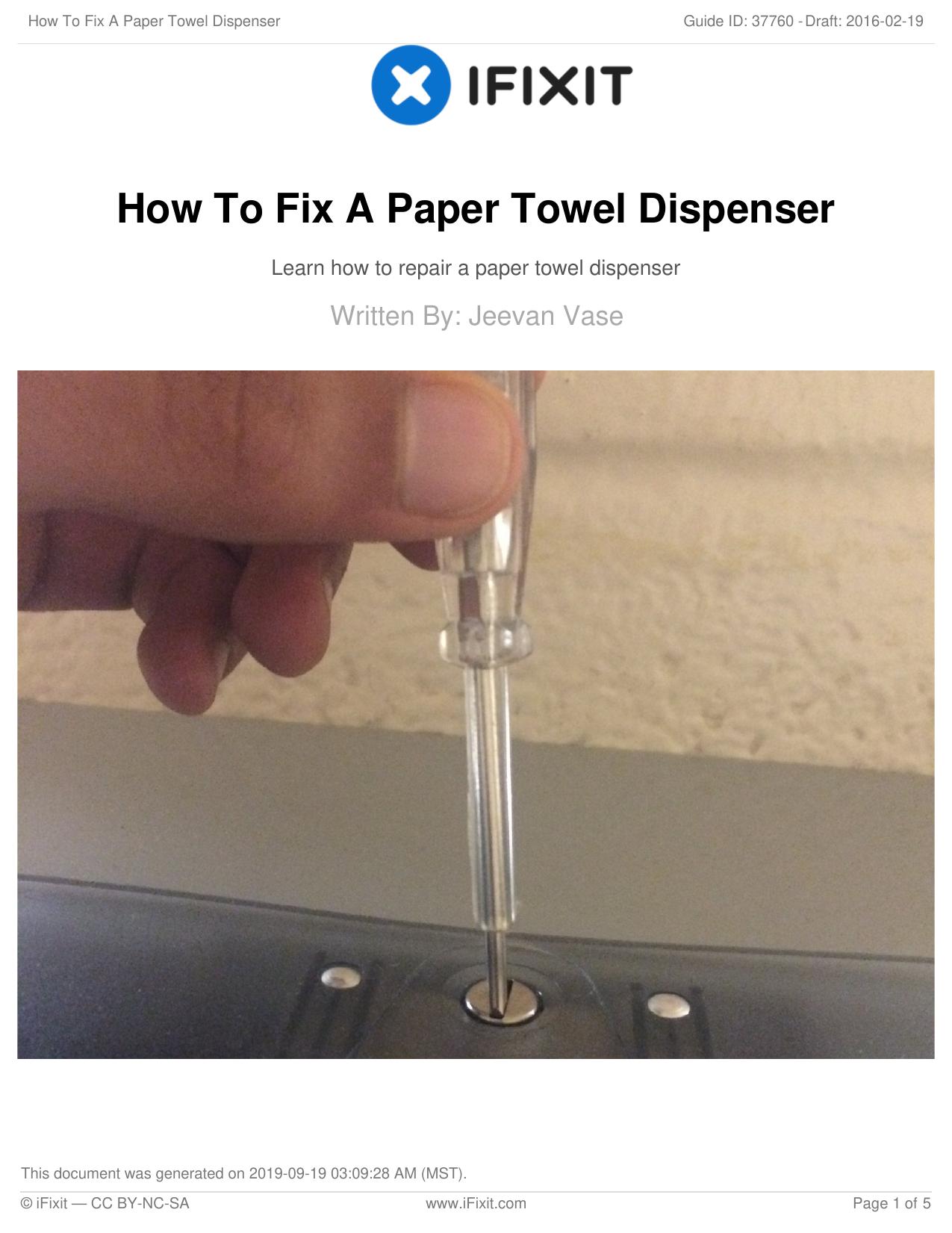 How To Fix A Paper Towel Dispenser by Unknown