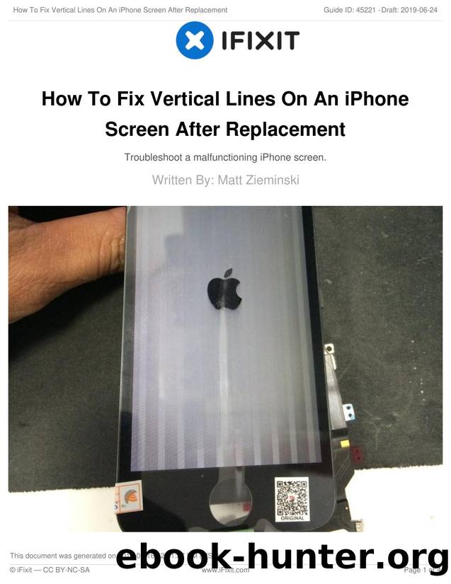 How To Fix Vertical Lines On An iPhone Screen After Replacement by Unknown