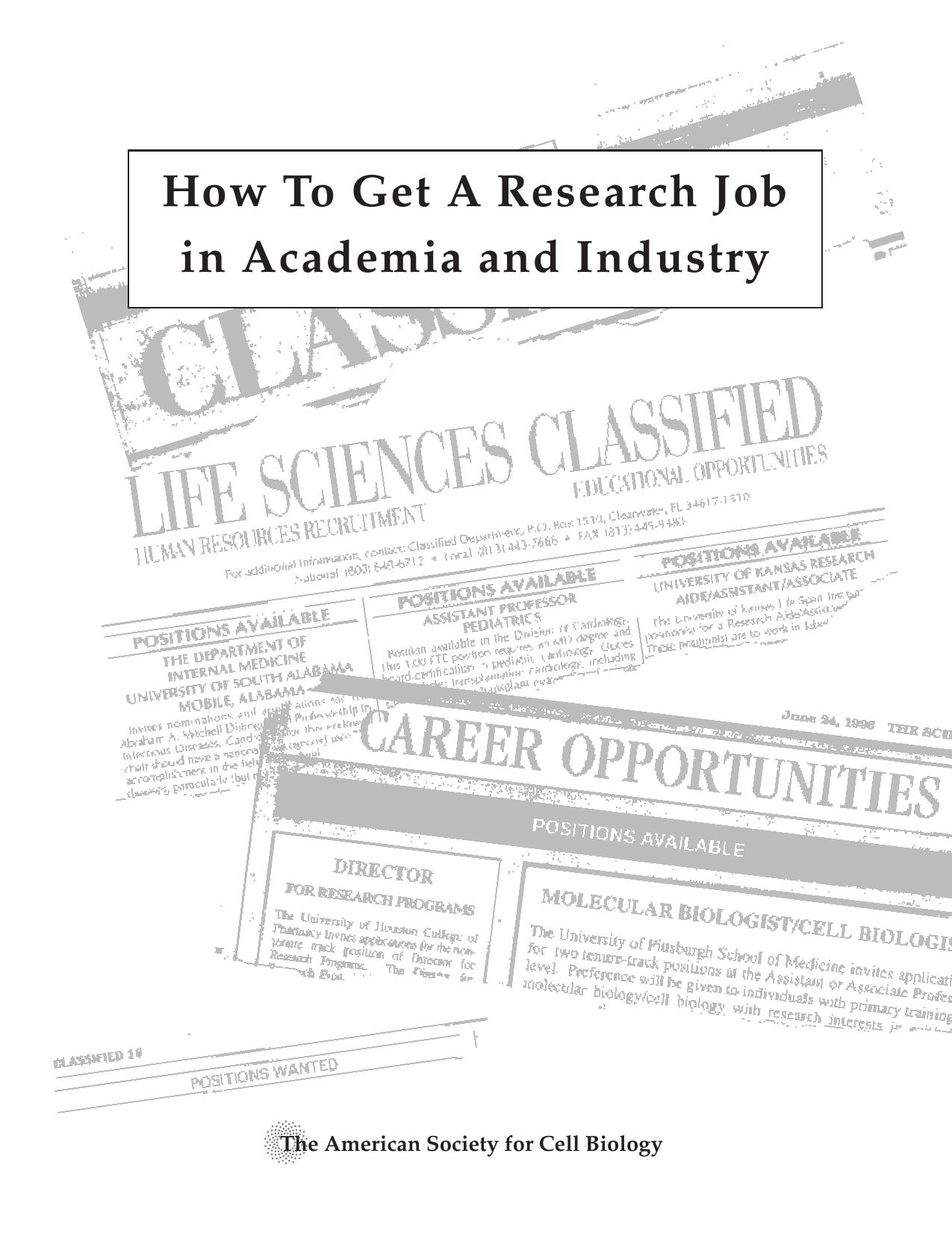 How To Get A Research Job in Academia and Industry (1996)(en)(15s) by Unknown