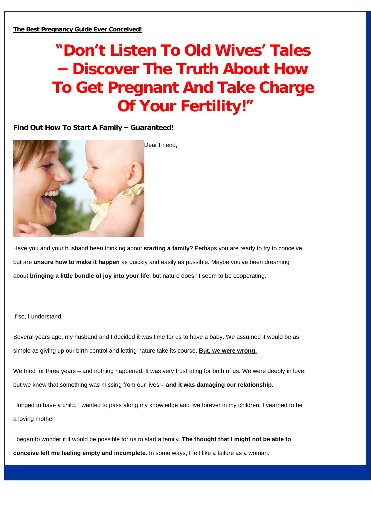 How To Get Pregnant 191 Page E-book. by Best of Kuszter's Collection
