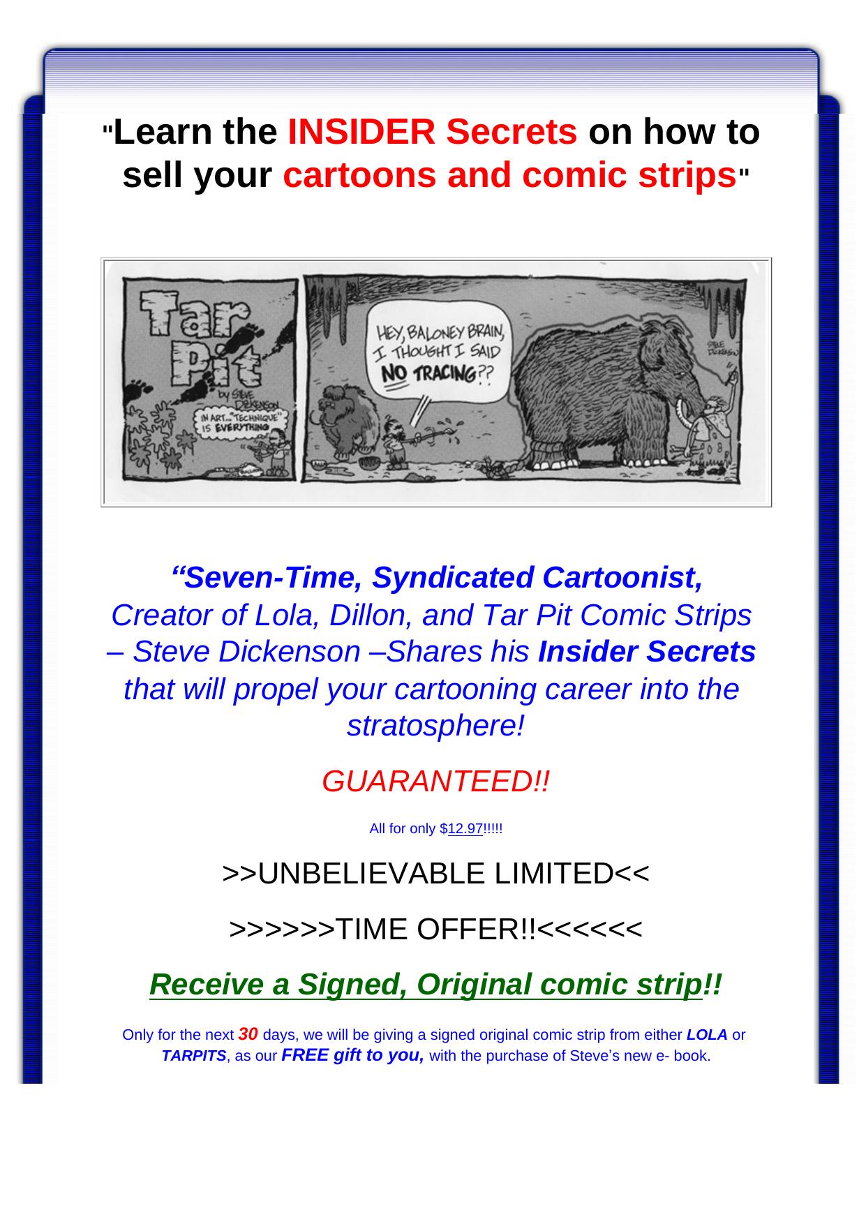 How To Get Your Cartoon Syndicated. by Best of Kuszter's Collection