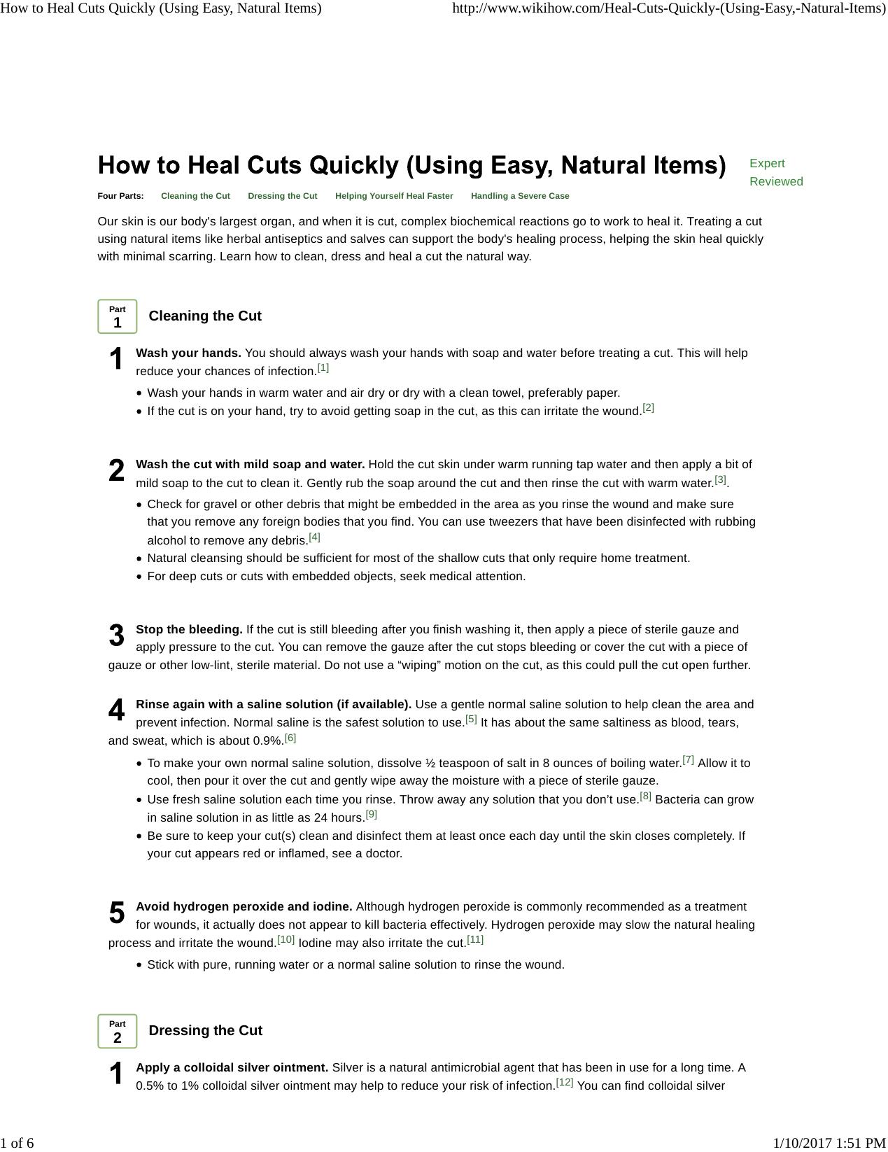 How To Heal Cuts Quickly Using Easy, Natural Items-2017 by Unknown
