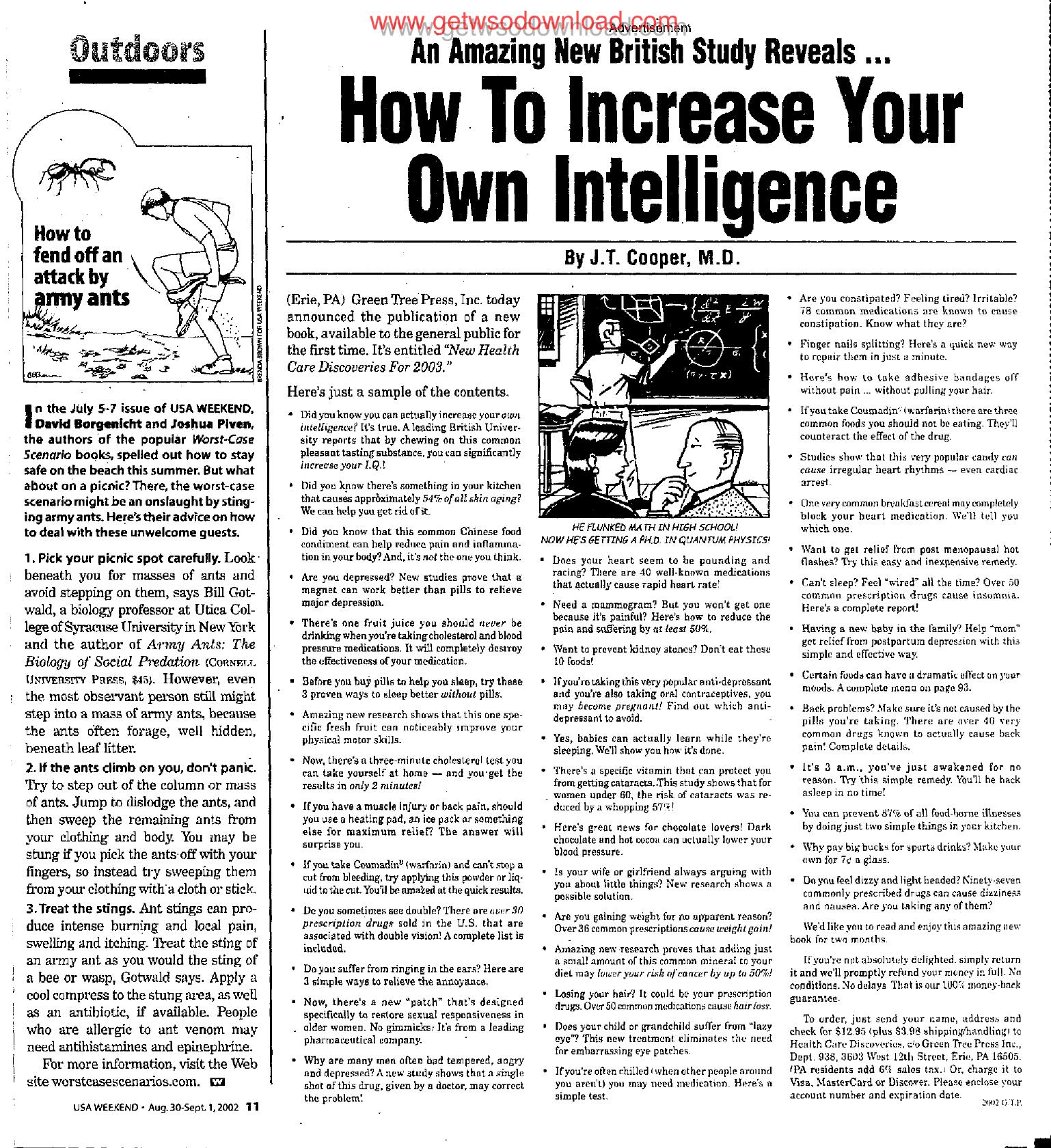 How To Increase Your Own Intelligence by Copyright 2007 Heritage Microfilm Inc. and Newspaperarchive.com
