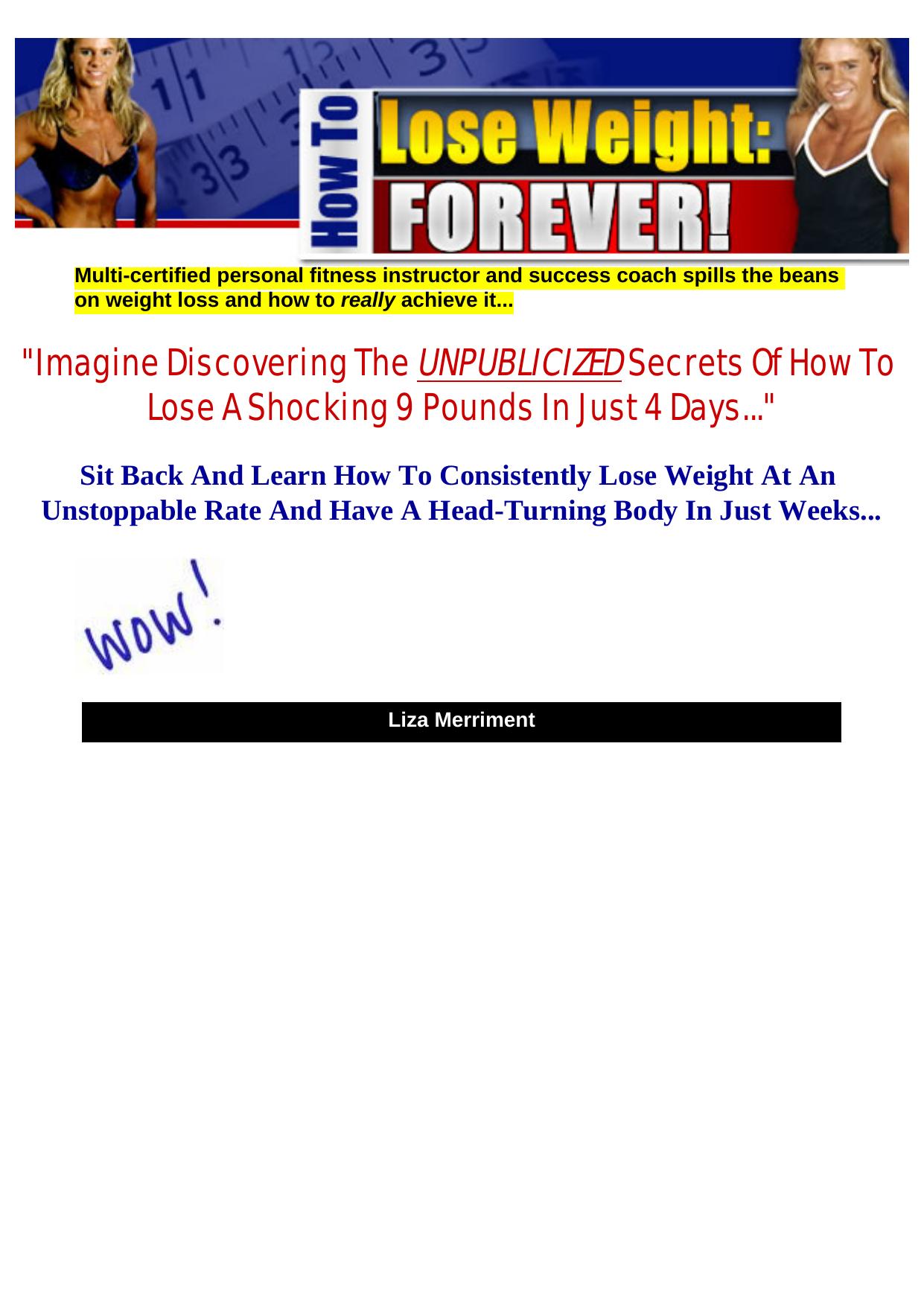 How To Lose Weight, Forever! by Best of Kuszter's Collection