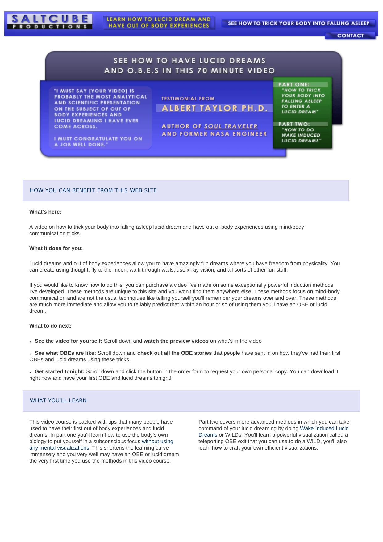 How To Lucid Dream And Have Out Of Body Experiences. by Best of Kuszter's Collection