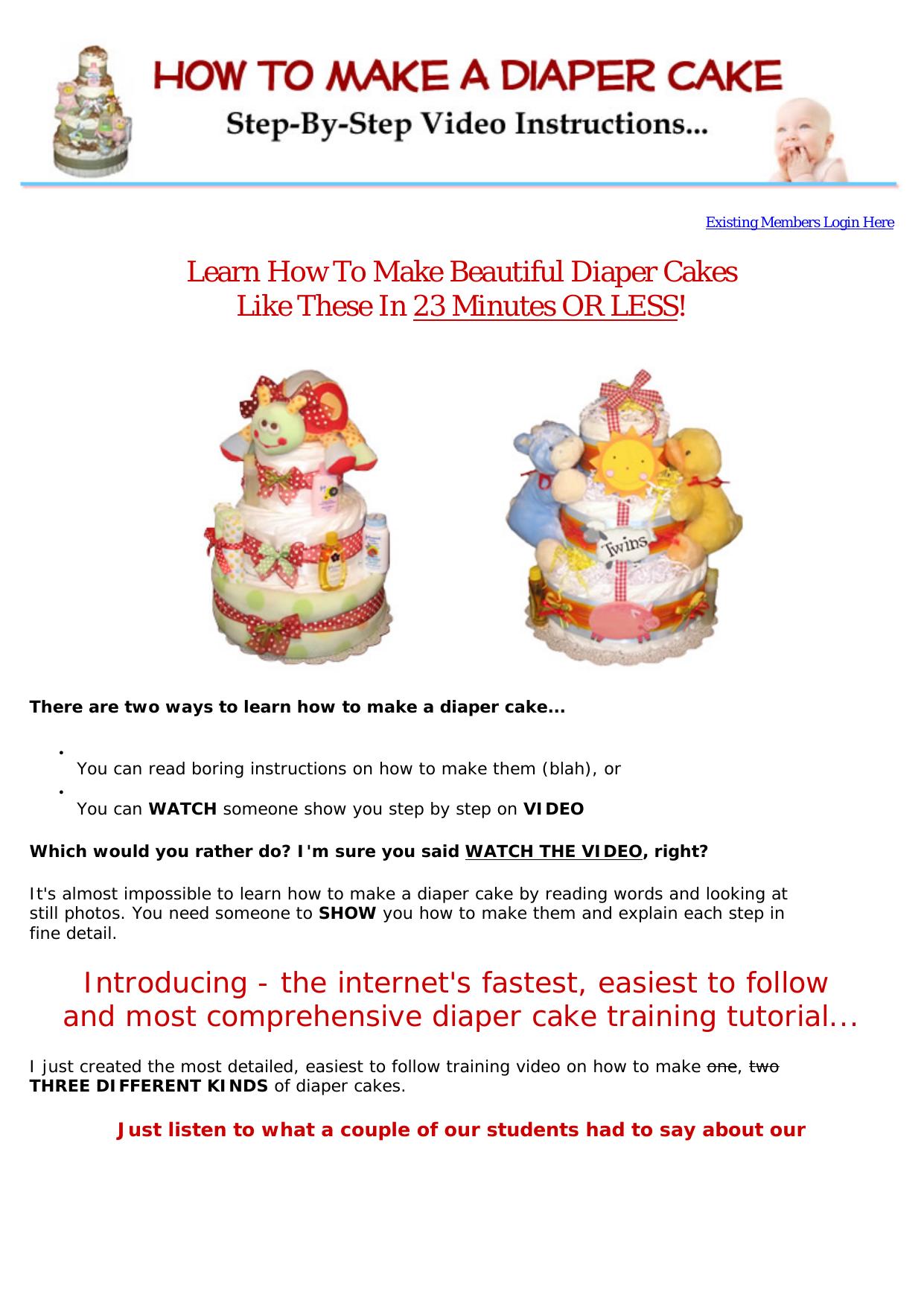 How To Make A Diaper Cake Video Instructions. by Best of Kuszter's Collection