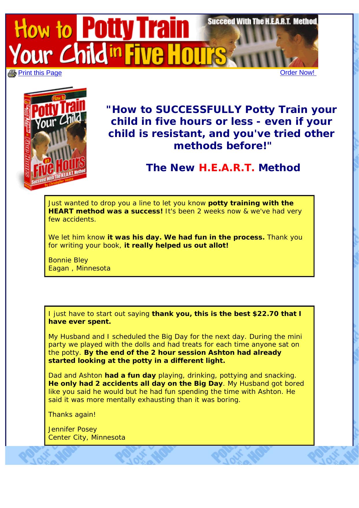 How To Potty Train Your Child In Hours! by Best of Kuszter's Collection