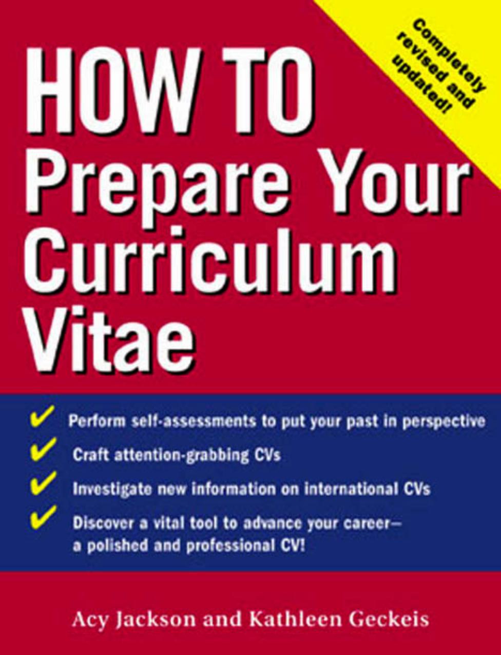 How To Prepare Your Curriculum Vitae by Unknown