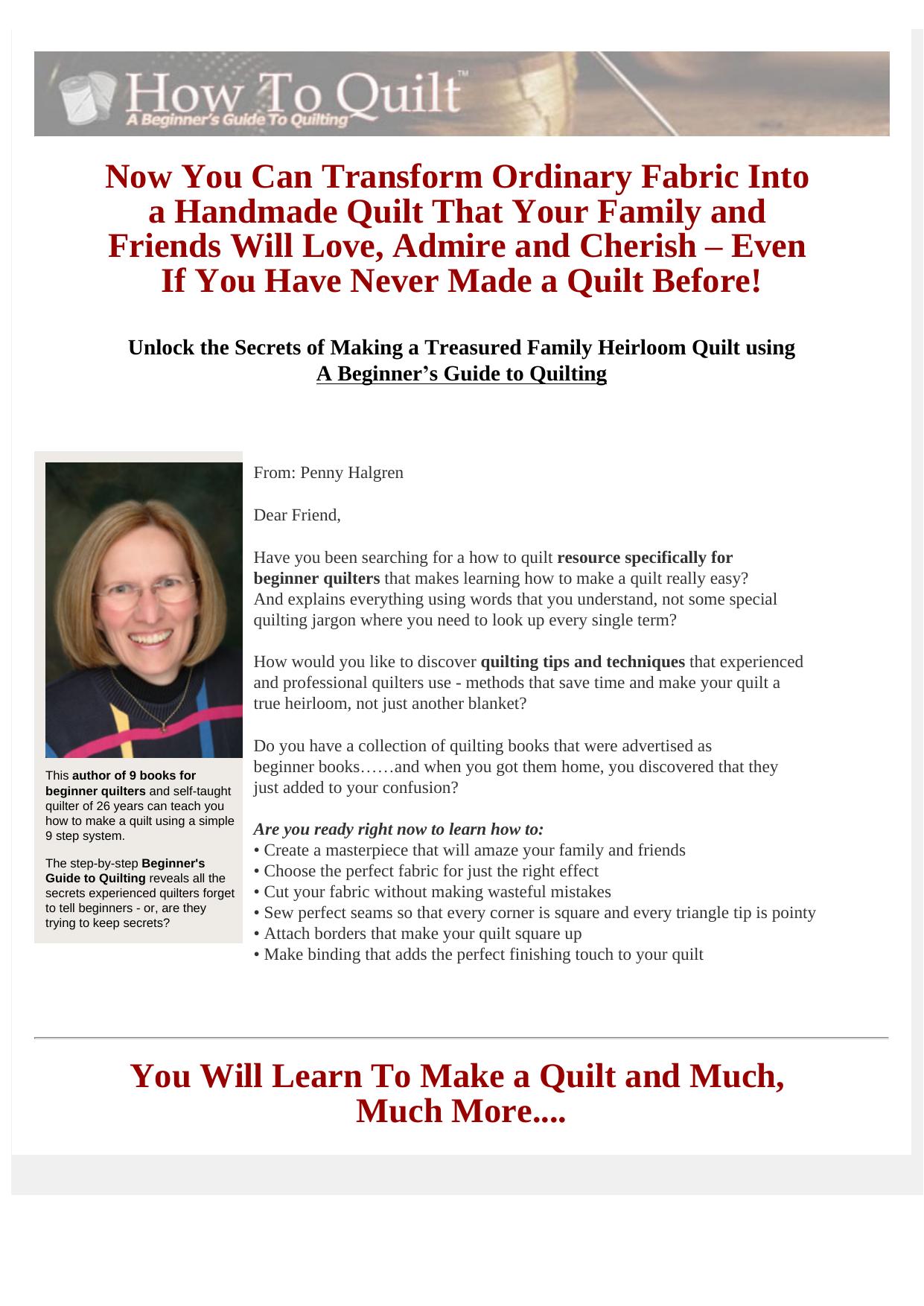 How To Quilt. by Best of Kuszter's Collection