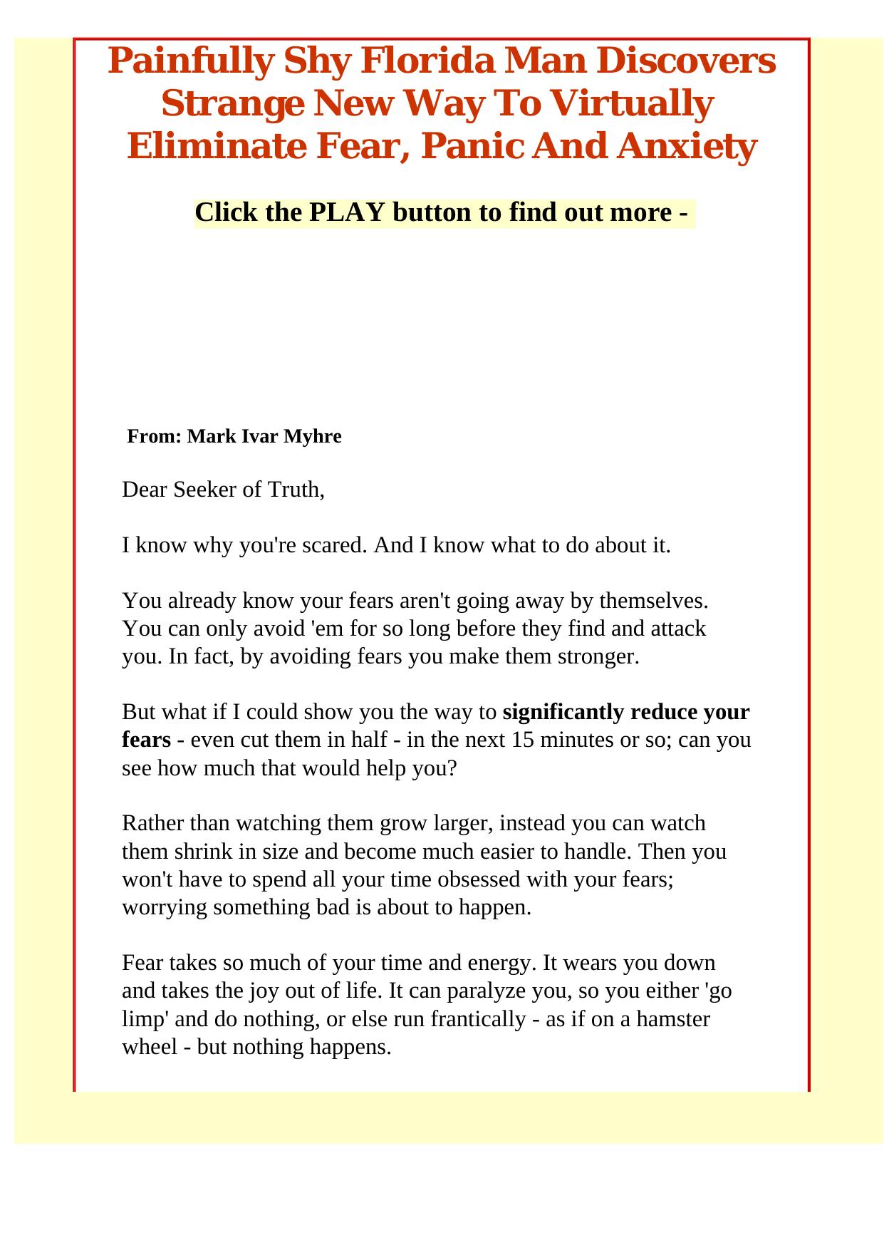 How To Reduce Fear, Escape Anxiety, And End Panic. by Best of Kuszter's Collection