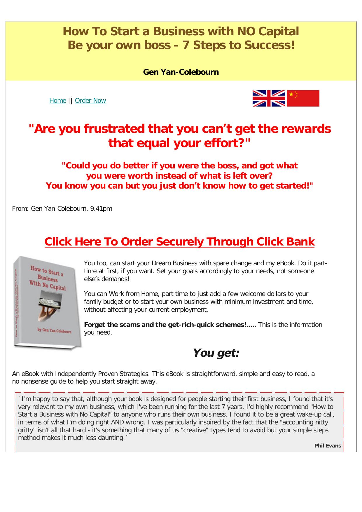 How To Start A Business With No Capital. by Best of Kuszter's Collection