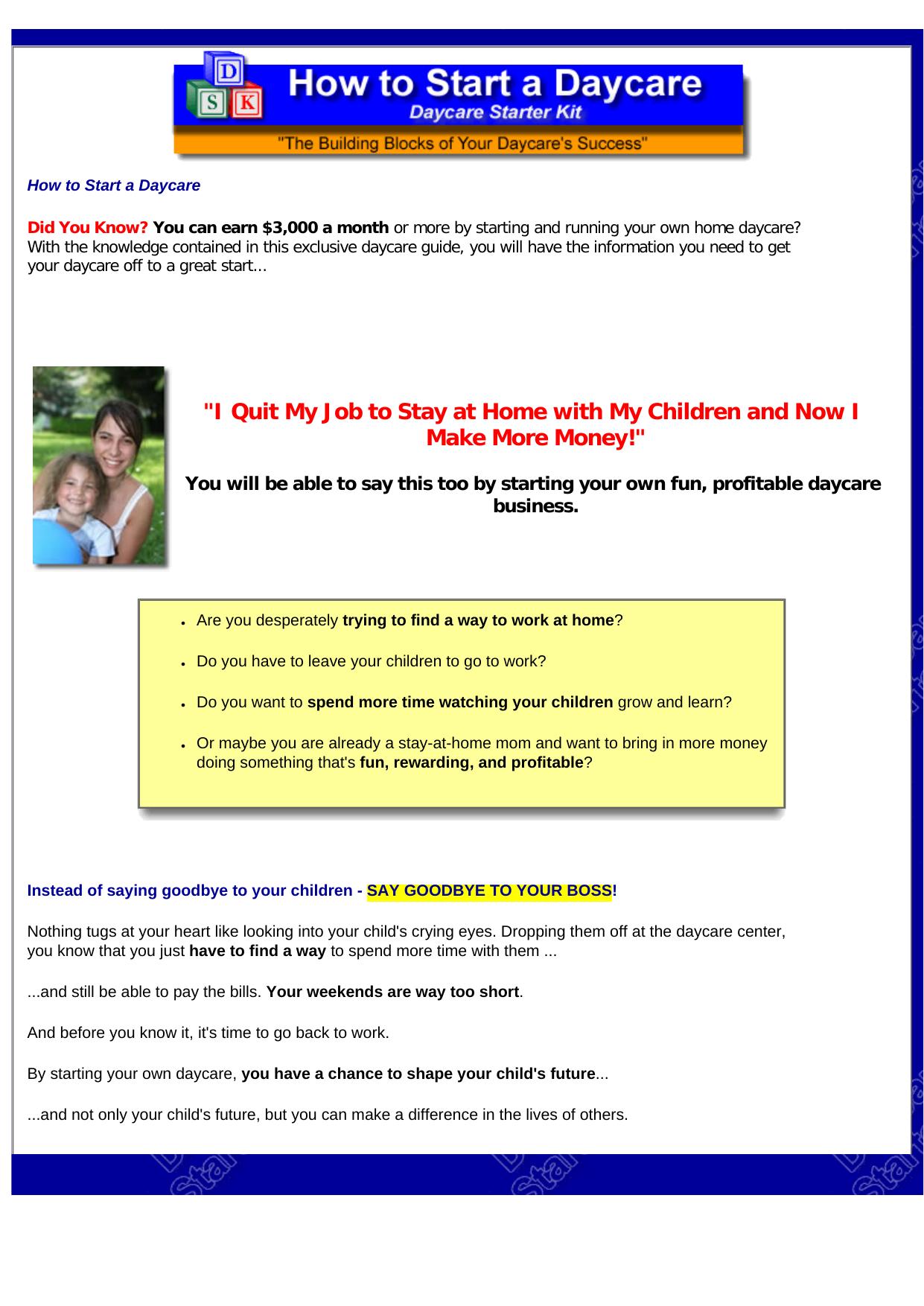 How To Start A Daycare. by Best of Kuszter's Collection