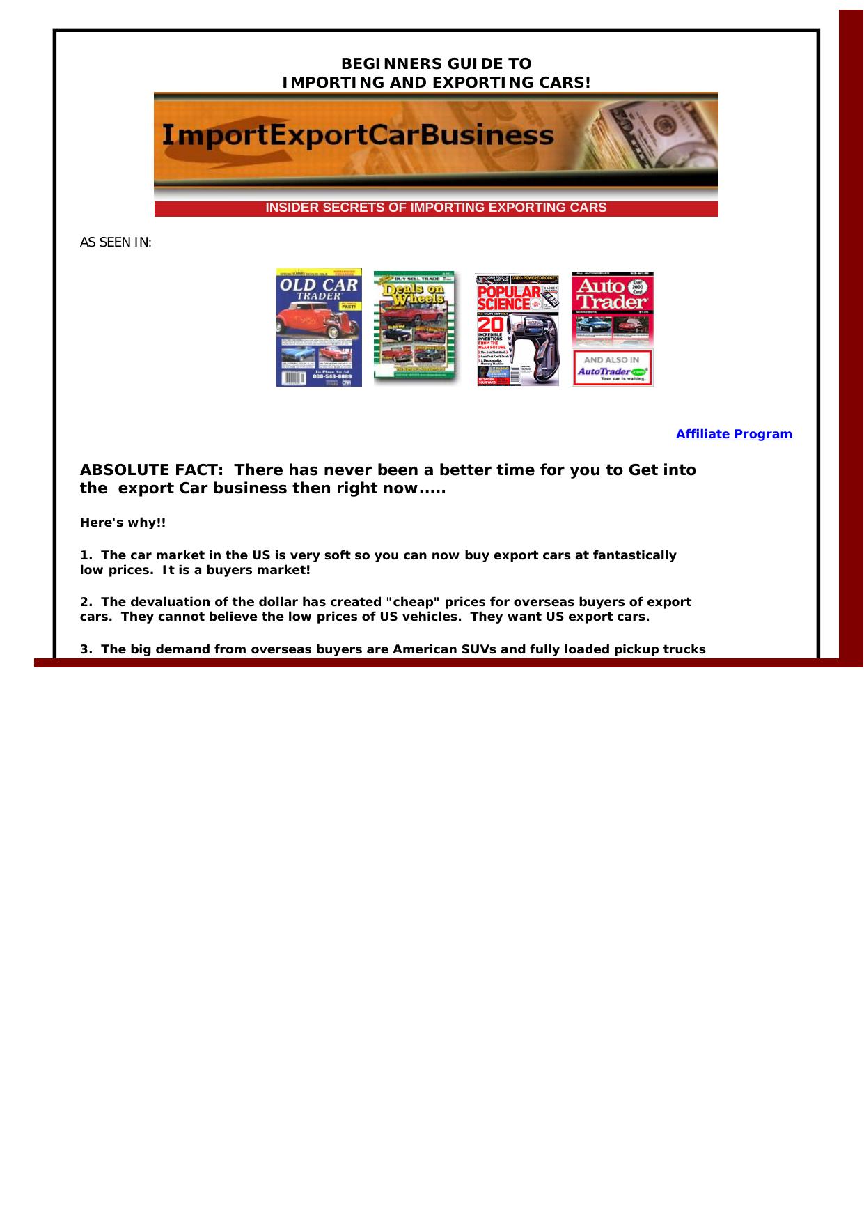 How To Start A Import-Export Car Business. by Best of Kuszter's Collection