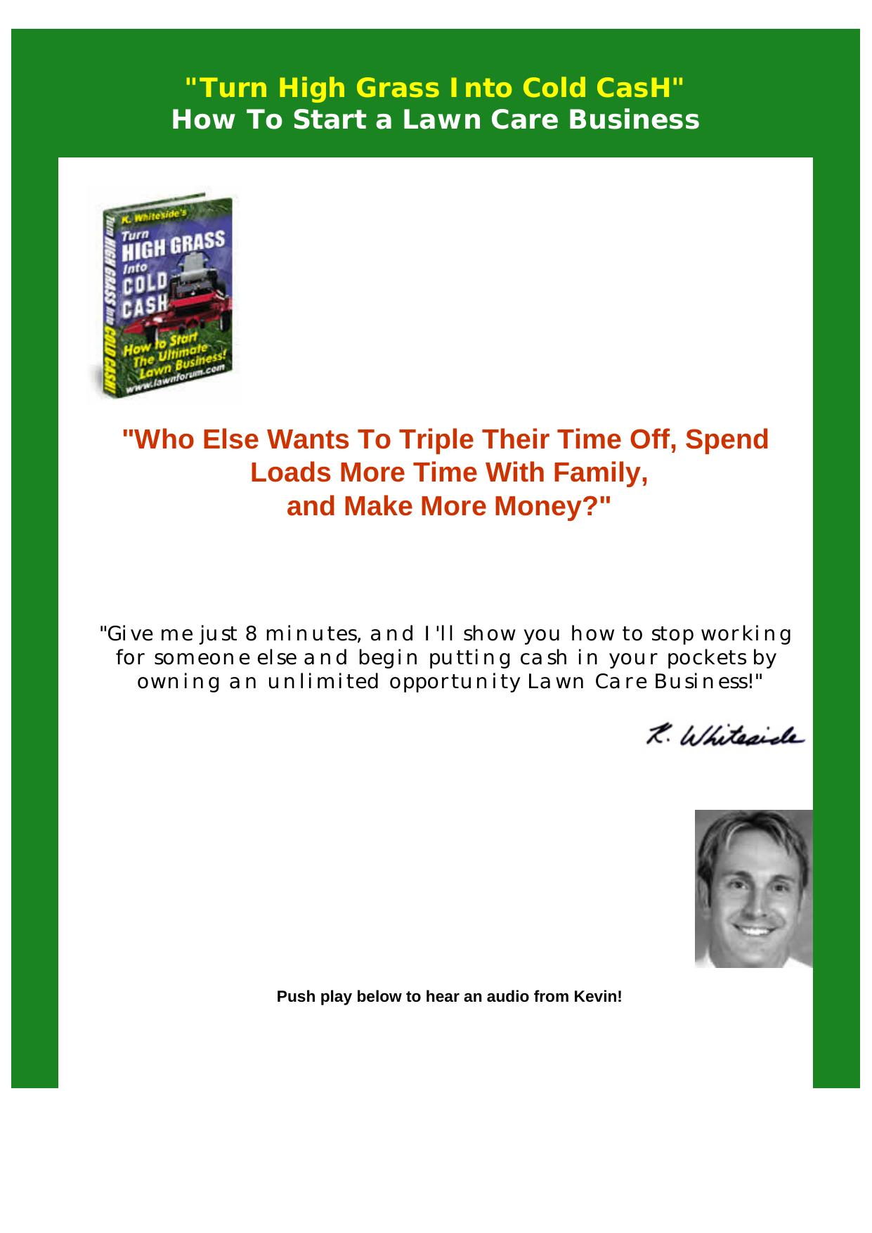 How To Start A Lawn Care Business. by Best of Kuszter's Collection
