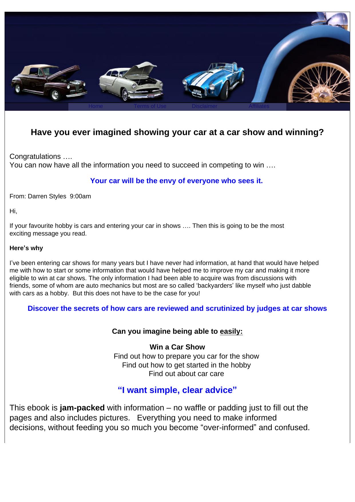 How To Win A Car Show - An Essential Guide To Car Shows. by Best of Kuszter's Collection