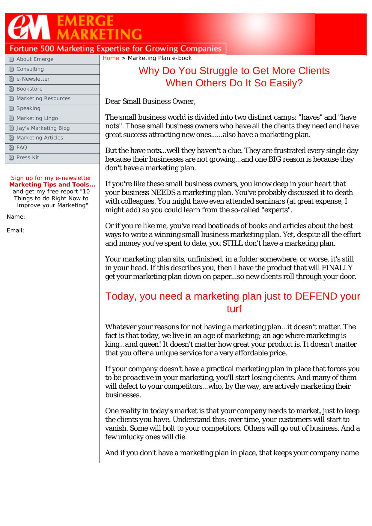 How To Write A Winning Marketing Plan That Wins New Clients. by Best of Kuszter's Collection