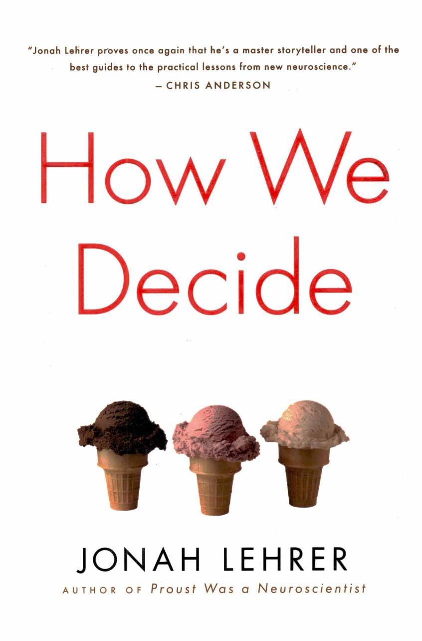 How We Decide by Jonah Lehrer
