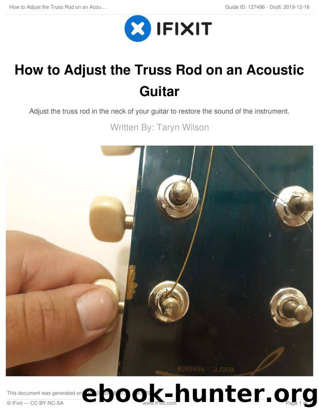 How to Adjust the Truss Rod on an Acoustic Guitar by Unknown