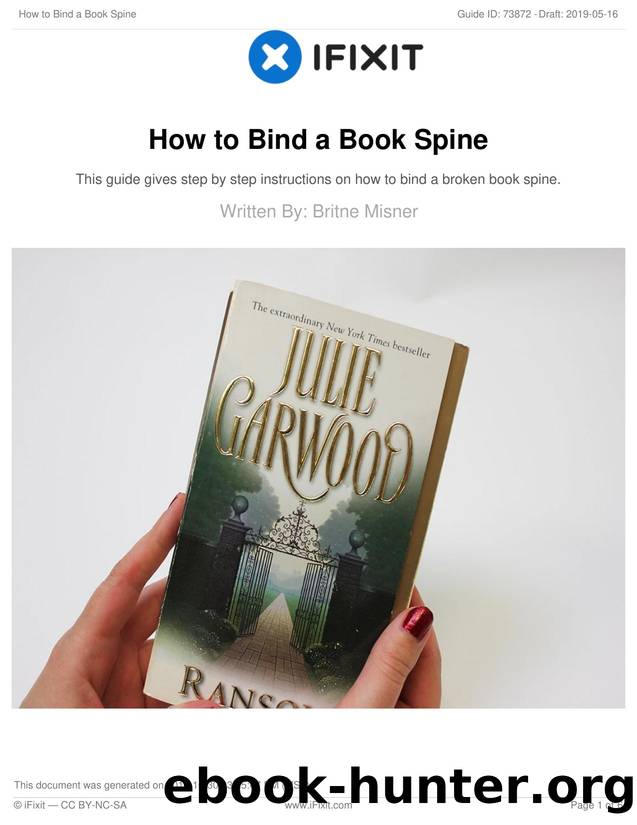 How to Bind a Book Spine by Unknown