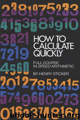 How to Calculate Quickly by Henry Sticker