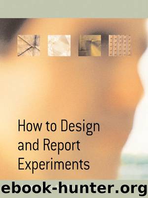 How to Design and Report Experiments by Andy Field & Graham J Hole