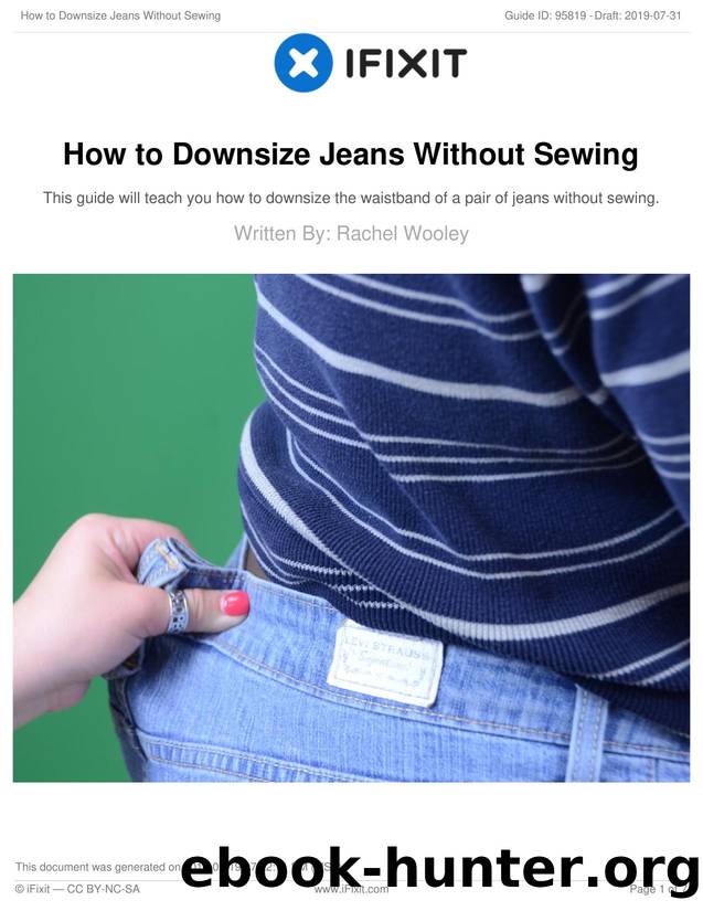 How to Downsize Jeans Without Sewing by Unknown