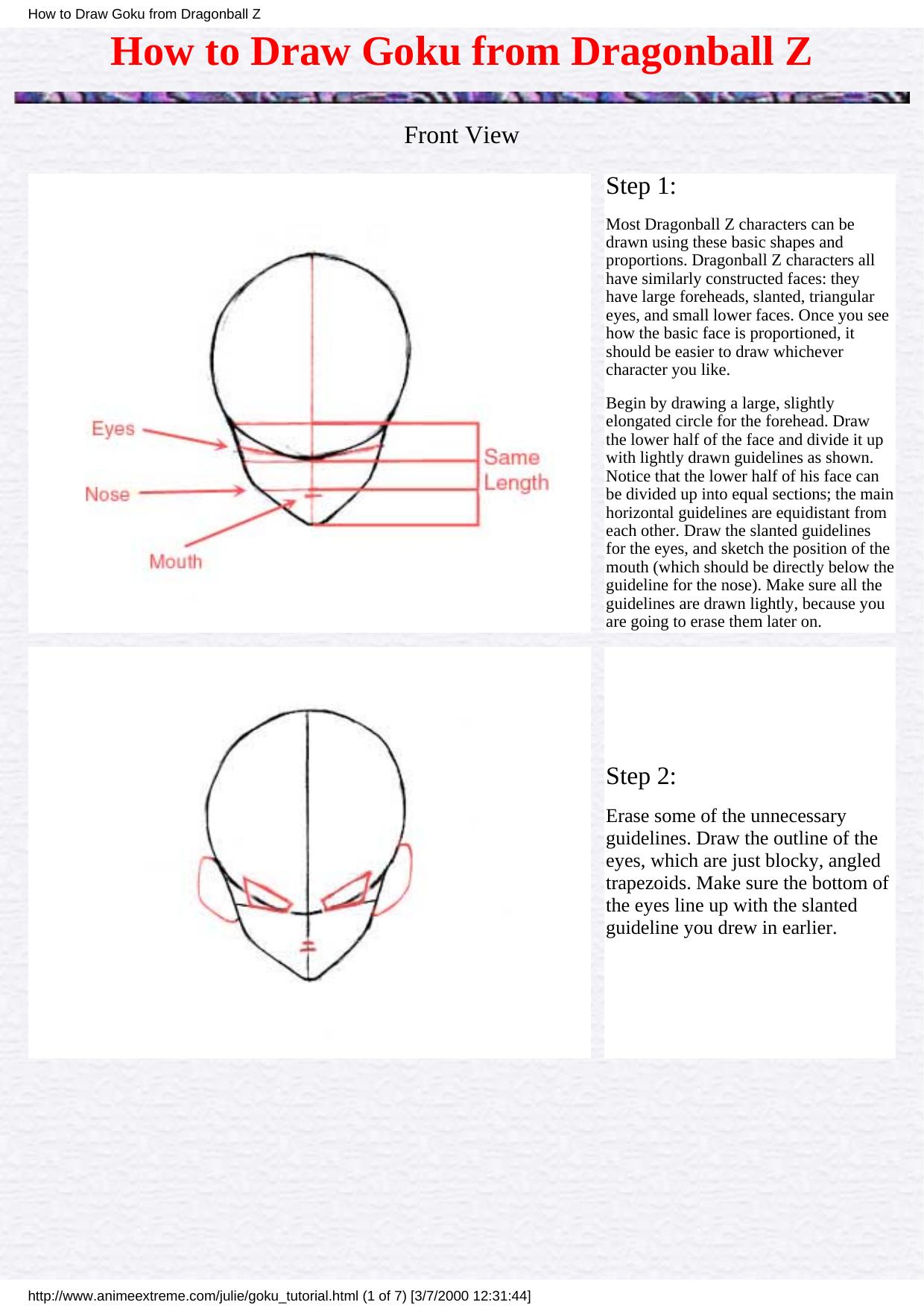 How to Draw Goku from Dragonball Z by Unknown