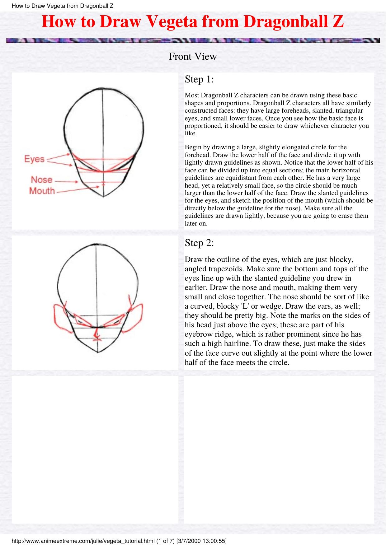 How to Draw Vegeta from Dragonball Z by How To Draw Vegeta