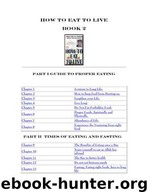 How to Eat to Live Vol. 2 by Elijah Muhammad