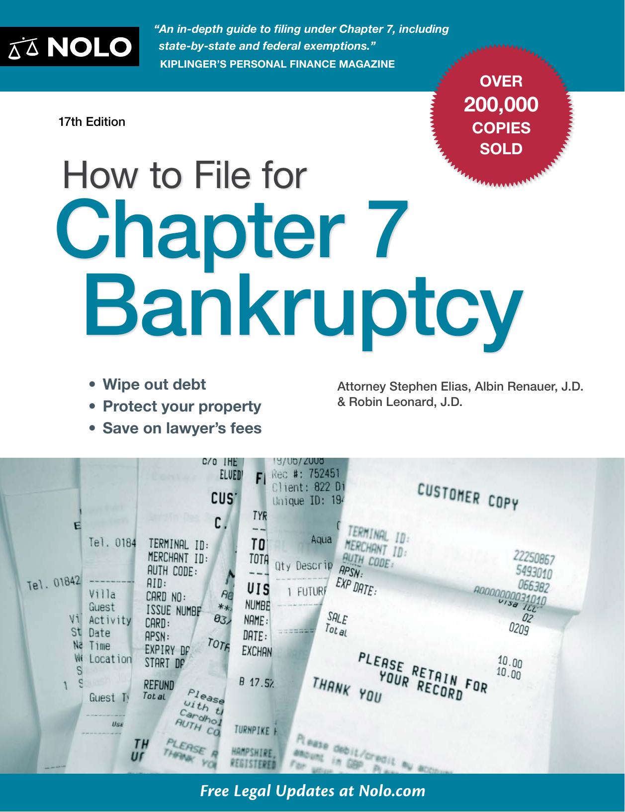 How to File for Chapter 7 Bankruptcy by Stephen Elias Albin Renauer && Robin Leonard