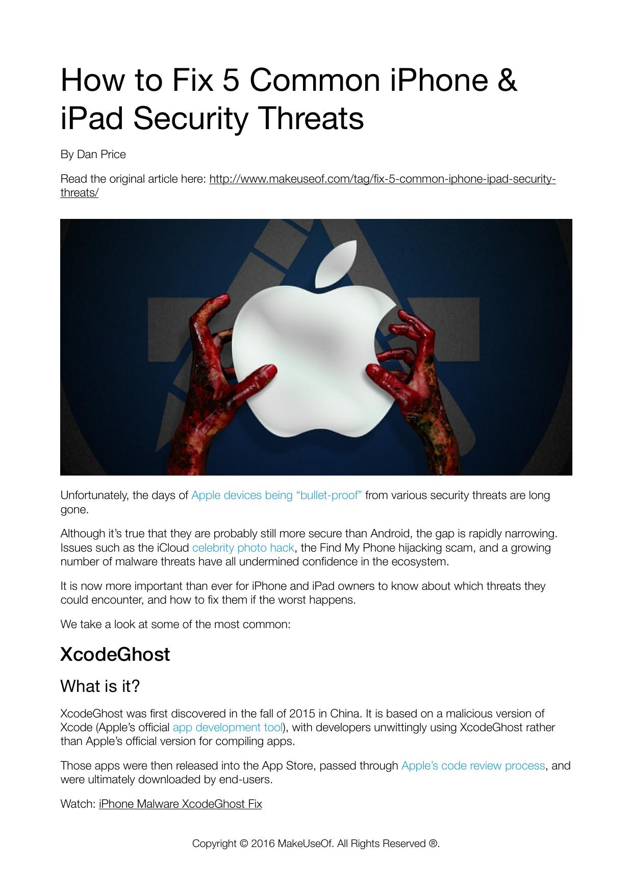 How to Fix 5 Common iPhone & iPad Security Threats by Unknown
