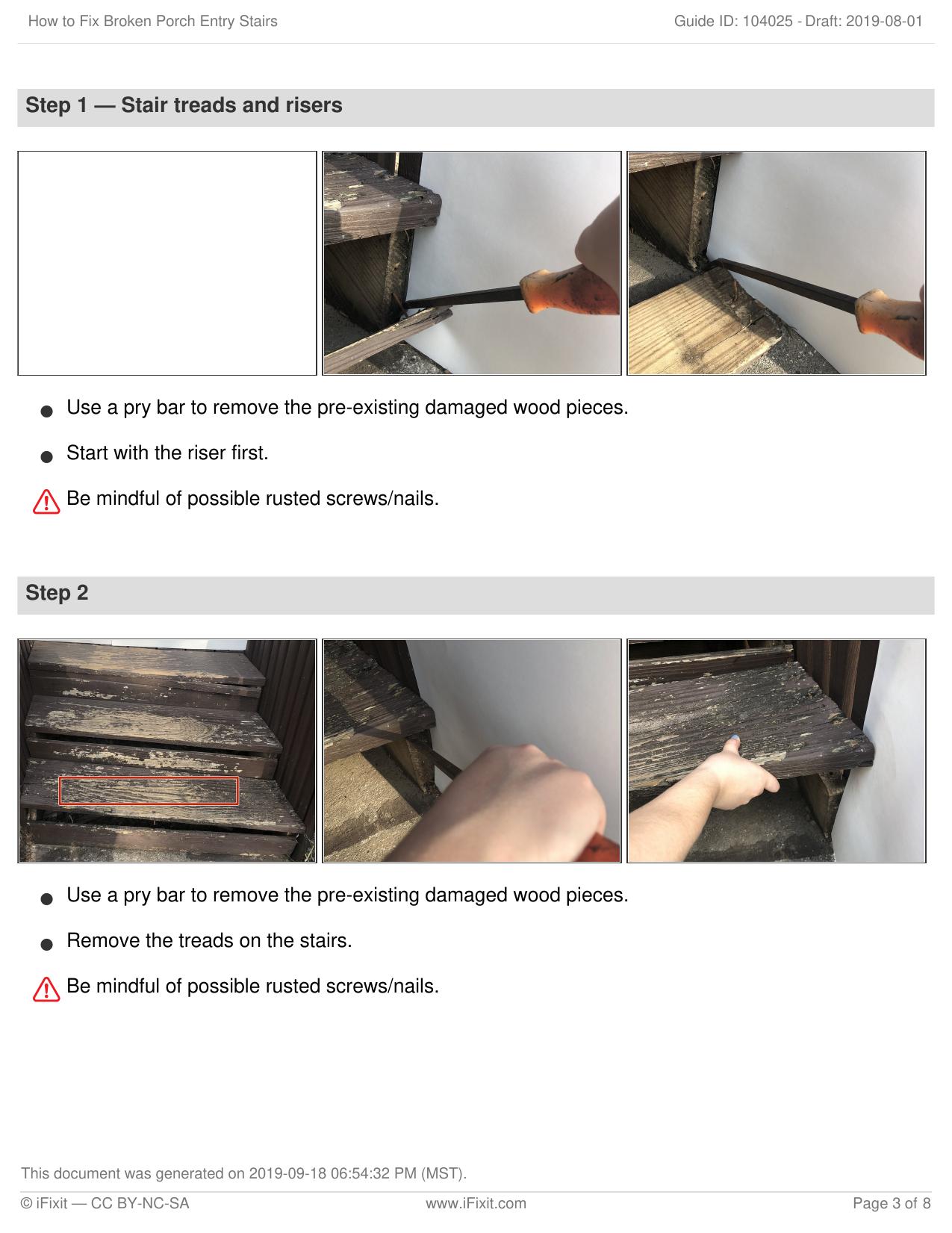 How to Fix Broken Porch Entry Stairs by Unknown