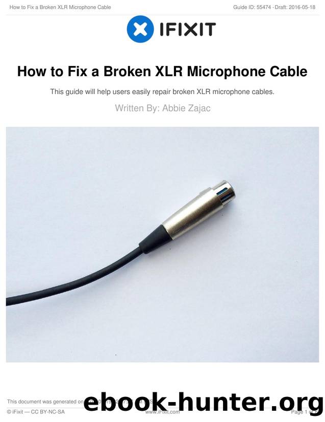 How to Fix a Broken XLR Microphone Cable by Unknown