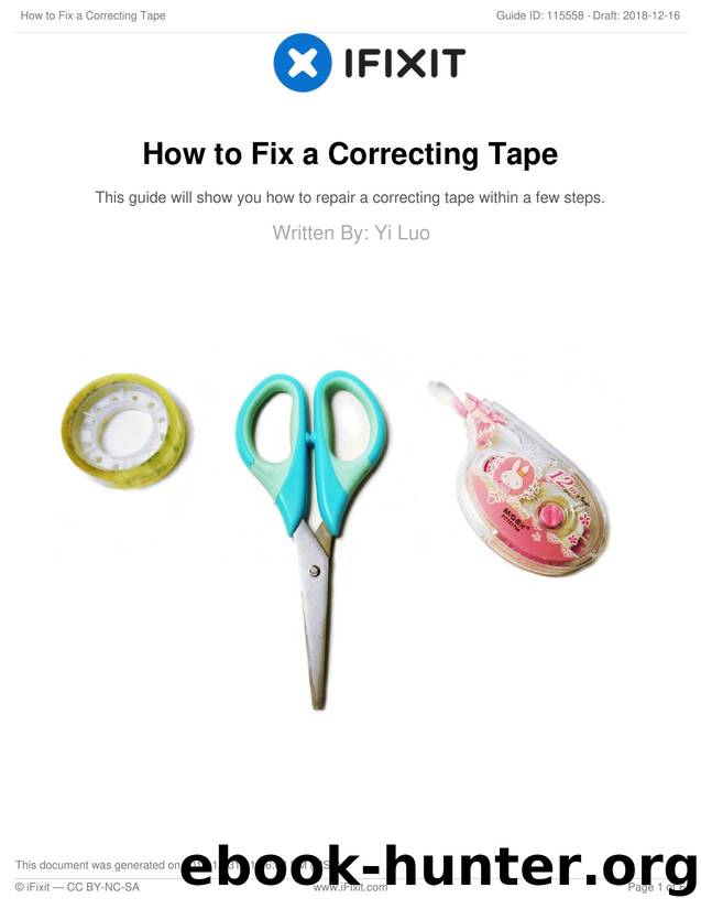 How to Fix a Correcting Tape by Unknown